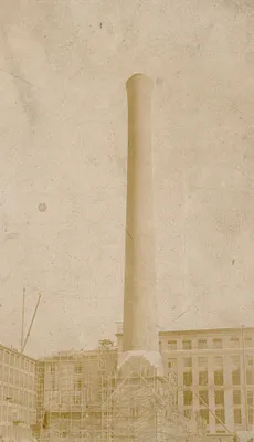 Completed Ayer Mills chimney