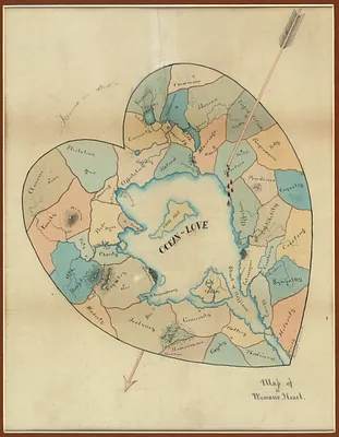 Map of a woman's heart