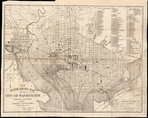 New bond paper map of the city of Washington