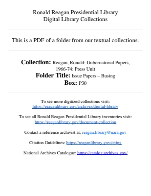 Issue Papers - Busing