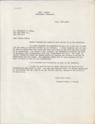 Letters Received to Dr. Frederick B. Flinn, June 17, 1925