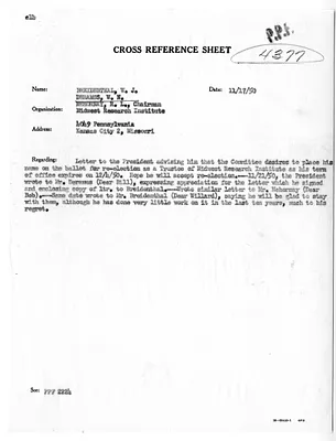Cross Reference Memorandum