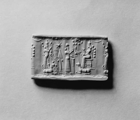 Cylinder Seal with a Presentation Scene and an Inscription
