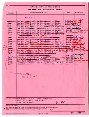 Memorandum from Rear Admiral R. H. Hillenkoetter to President Harry S. Truman, with Attachment