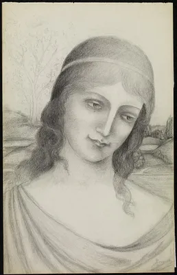 Bust of a Maiden in a Landscape