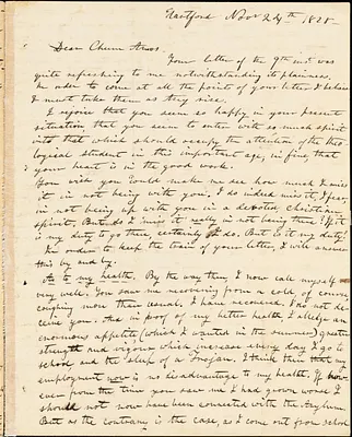 Letter from Elizur Timothy Washburn, Hartford, [Connecticut], to Amos Augustus Phelps, 1828 November 24th