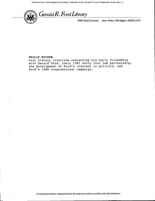 Buchen, Philip W. - Interview, 1/18/80 (Covers only the years 1938-1948)