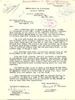 One-page typescript letter from Edward P. Rankin to the commissioner of the Bureau of Fisheries
