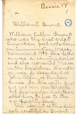 Essay on William Cullen Bryant by Bess Wallace