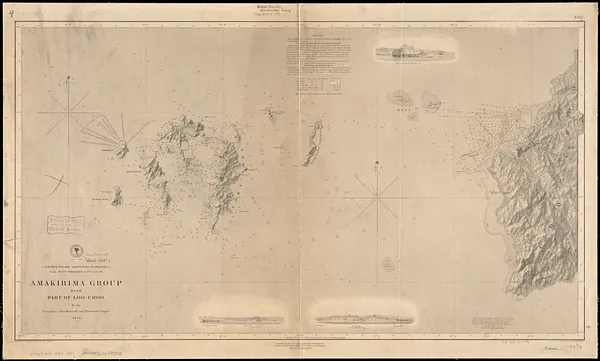 U.S. North Pacific Surveying Expedition ... Amakirima Group with part of Loo-Choo by the Vincennes, John Hancock and Fenimore Cooper, 1855