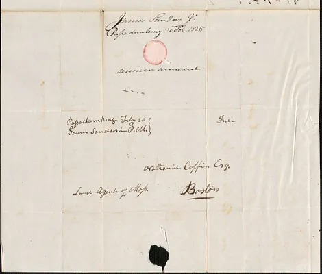 James Sanders Junior to George Coffin, 20 February 1835