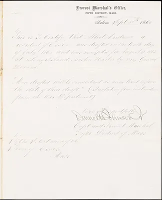 Civil War draft notice