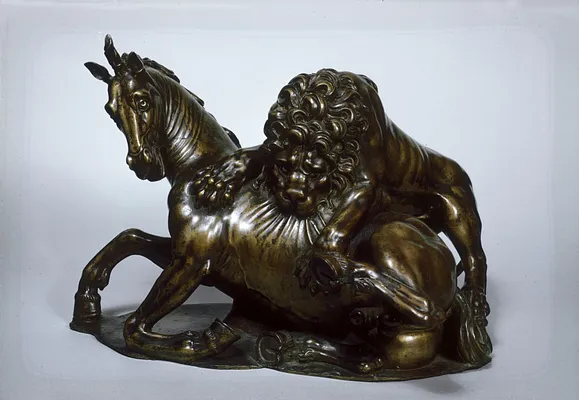 Lion Attacking a Horse