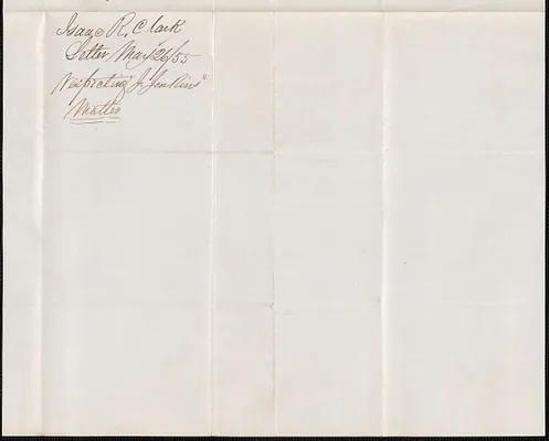 Isaac R. Clark to Willard A. Harrington, 26 May 1855