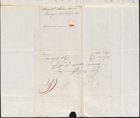 Frederick Lambert to George Coffin, 23 August 1839