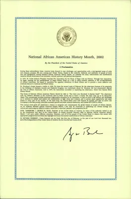 National African American History Month, February 2002