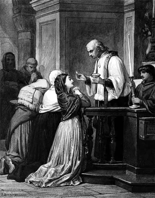 Woman Receiving the Eucharist