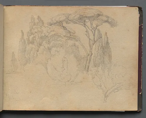 Album with Views of Rome and Surroundings, Landscape Studies, page 29a: Landscape Study