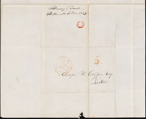 Henry Reed to George Coffin, 11 November 1847
