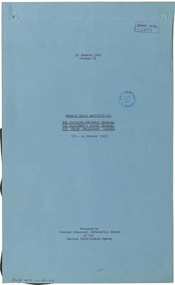 Report, Foreign Radio Reactions to the State of the Union Message; the President's Budget Message; the State Department Changes