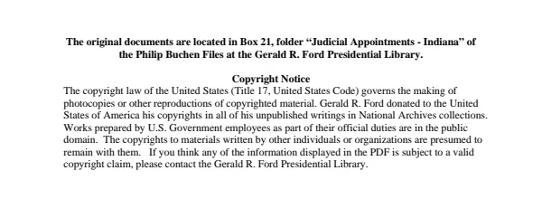 Judicial Appointments - Indiana