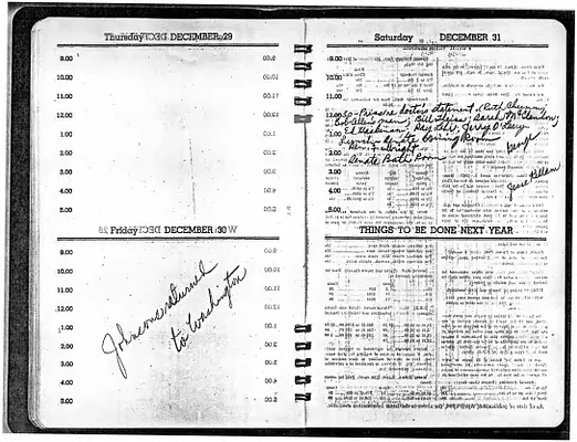 Lyndon Johnson's 1955 Desk Diary I, beginning 12/29/1955