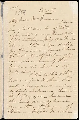 Letter from Martha Griffith Browne, Phil[adelphia], Pa, to William Lloyd Garrison, Dec. 4th / [18]56