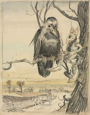 A Squirrel and a Crow