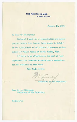 Letter from William Loeb, Jr. to E. A. Hitchcock