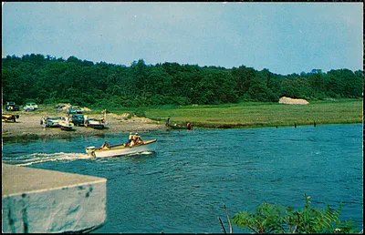 View from Union Bridge, overlooking North River, Bridge Street, Norwell, Mass.