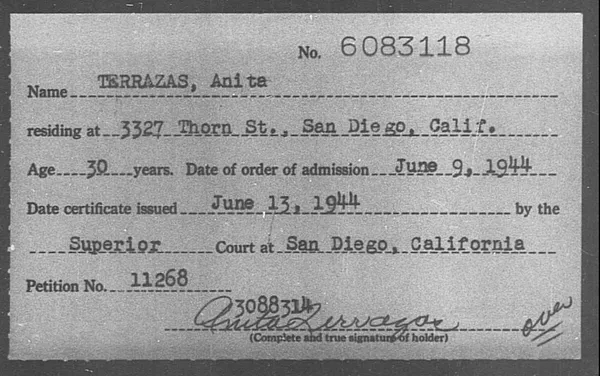 Terrazas, Anita - 1944