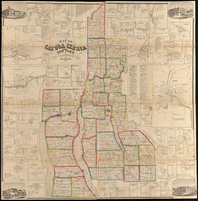 Map of Cayuga and Seneca counties, New York