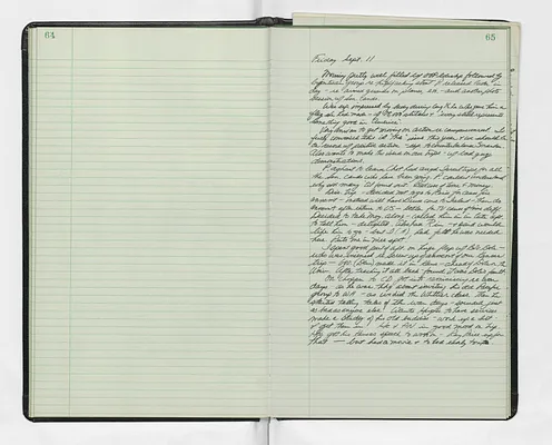 Handwritten journal entry for September 11, 1970