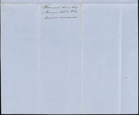 Samuel Cony to George Coffin, 4 October 1849