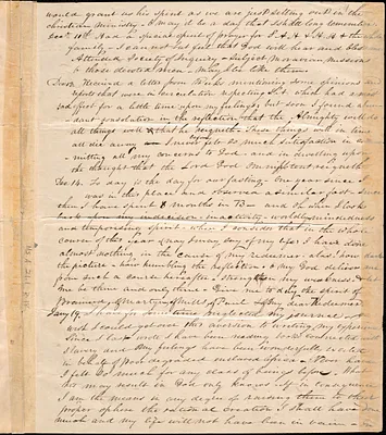 Journal by Amos Augustus Phelps from 1827 to 1830