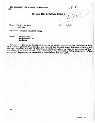 Cross Reference Memorandum