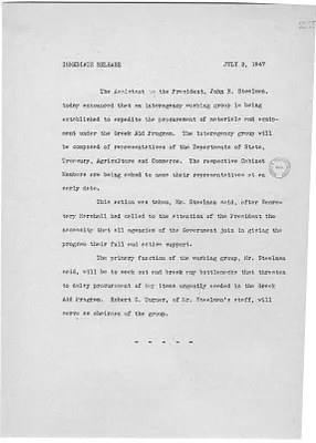 White House Press Release
