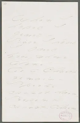 Emily Dickinson, Amherst, Mass., autograph manuscript poem: When I hoped I feared, 1871