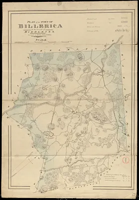 Plan of Billerica made by John G. Hales, dated 1831