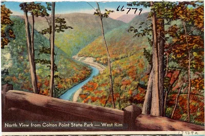 North view from Colton Point State Park -- West Rim