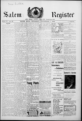 Salem Register and Essex County Mercury
