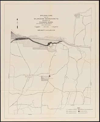 Building zone map of Wilbraham, Massachusetts
