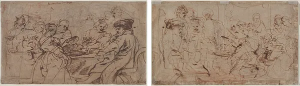 The Feast of Herod (recto); Tomyris with the Head of Cyrus (verso)
