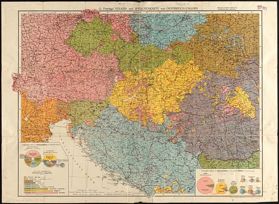 G. Freytags völker- und sprachenkarte von Österreich-Ungarn