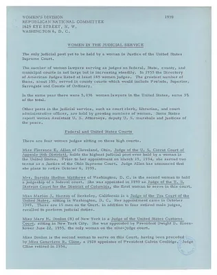 List of Women in the Judicial Service