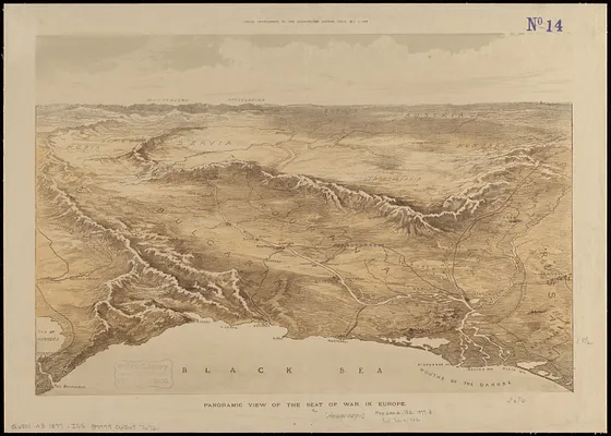 Panoramic view of the seat of war in Europe