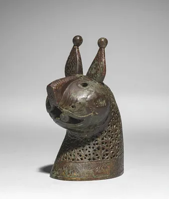 Head for a Feline Incense Burner