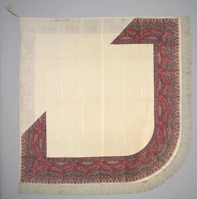 Printed Silk Turnover Shawl