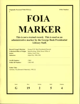 Germany Trip [Research Materials, 1992] [OA 6900] [3]