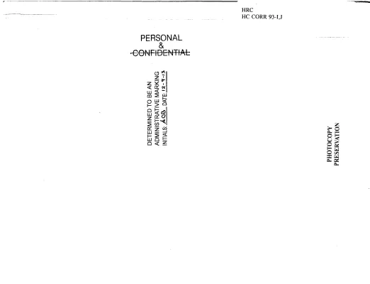 HRC Health Care Correspondence 93 - I, J